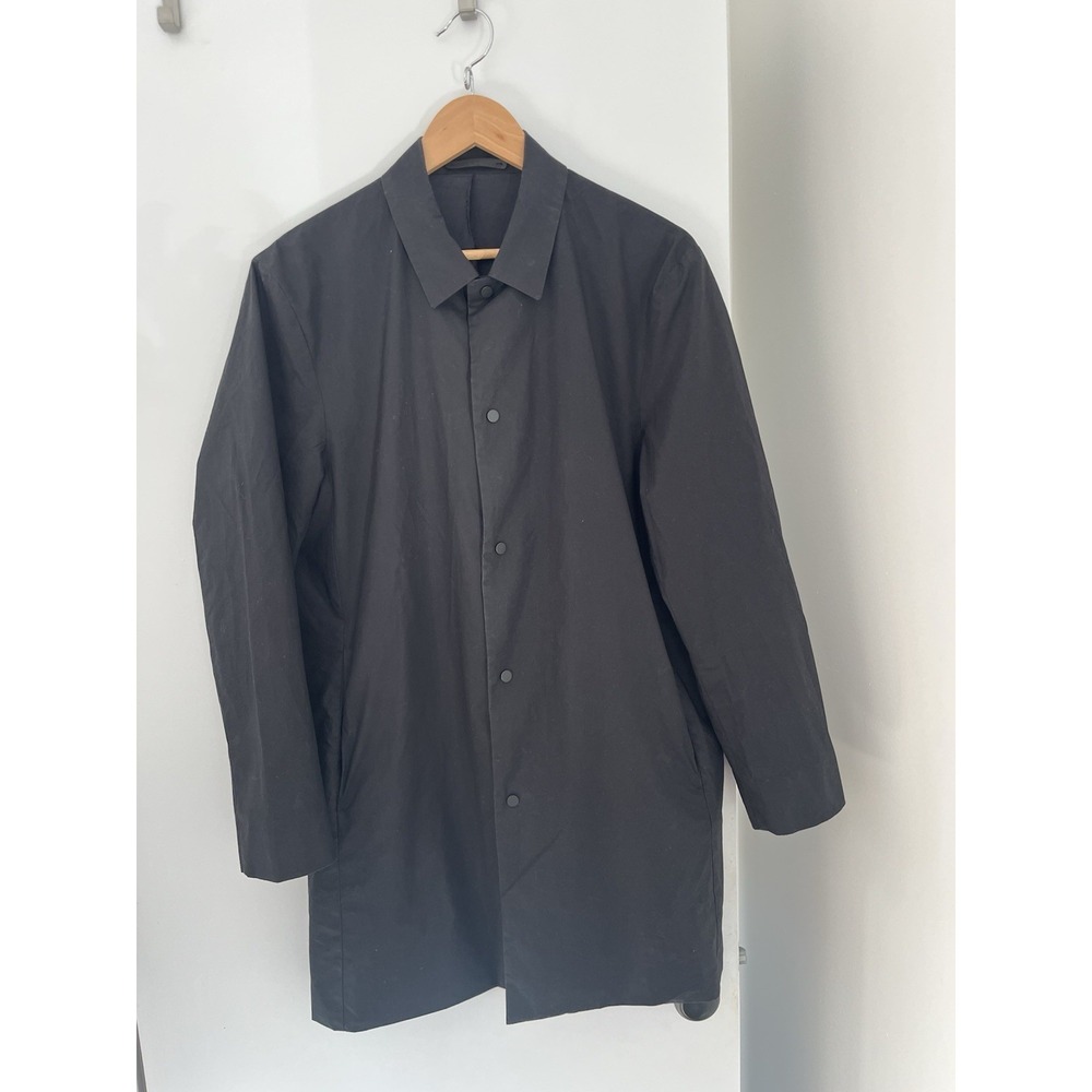 COS Women's Cotton Black Trench Coat Size Medium Classic Style Unisex